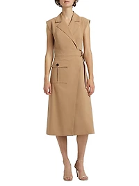 Silvia Stretch-Cotton Wrap Dress