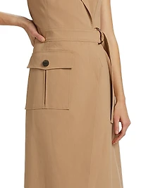 Silvia Stretch-Cotton Wrap Dress