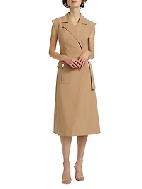 Silvia Stretch-Cotton Wrap Dress
