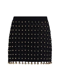 Nadia Beaded Crochet Miniskirt