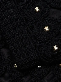 Nadia Beaded Crochet Miniskirt