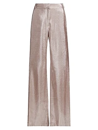 Gaia Metallic Flared Pants
