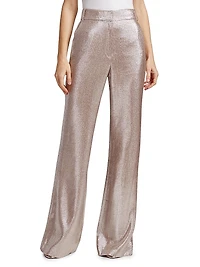 Gaia Metallic Flared Pants