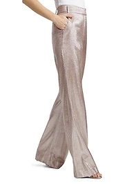 Gaia Metallic Flared Pants