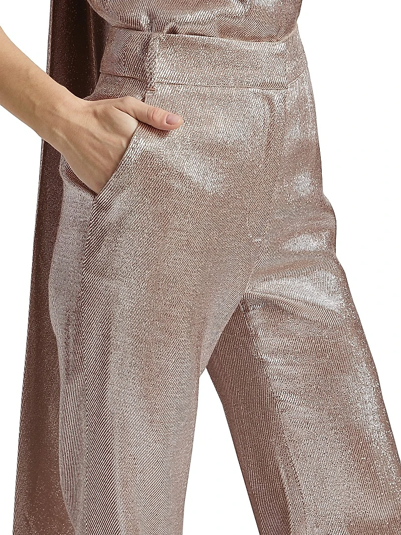 Gaia Metallic Flared Pants