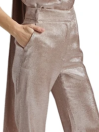 Gaia Metallic Flared Pants