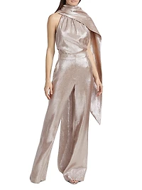 Gaia Metallic Flared Pants
