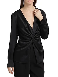 Lauren Twist V-Neck Blouse