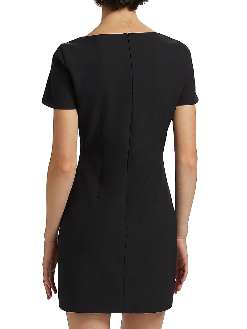 Vanessa Sculpted Asymmetric-Neck Minidress