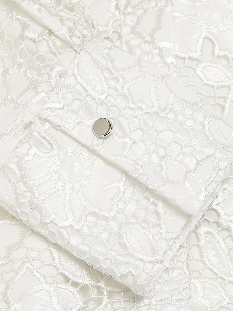 Beatrix Long-Sleeve Floral Lace Top