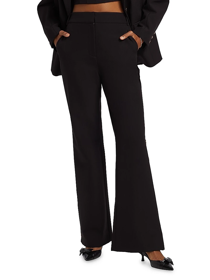 Gracie Button-Detail Pants