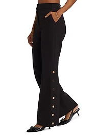 Gracie Button-Detail Pants