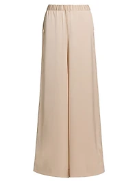 Auggie Satin Elasticized Wide-Leg Pants