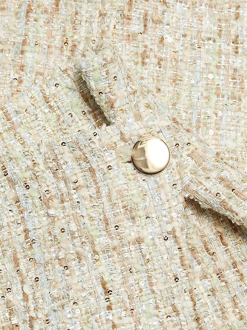 Kate Tweed Button Wrap Skirt