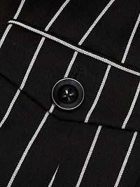 Raven Striped Sleeveless Midi-Dress