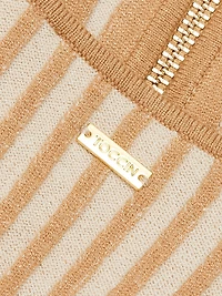 Lex Ribbed Zip-Front Minidress