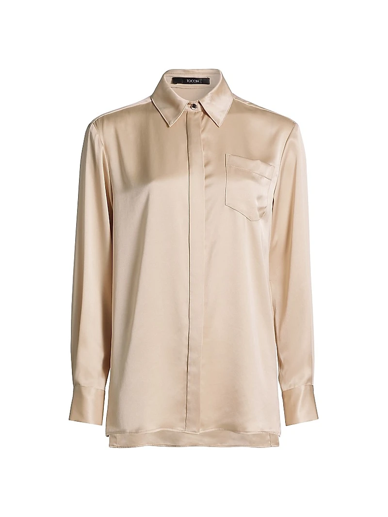 Riley Satin Boyfriend Shirt