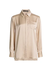 Riley Satin Boyfriend Shirt