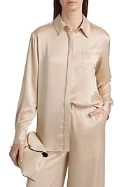 Riley Satin Boyfriend Shirt