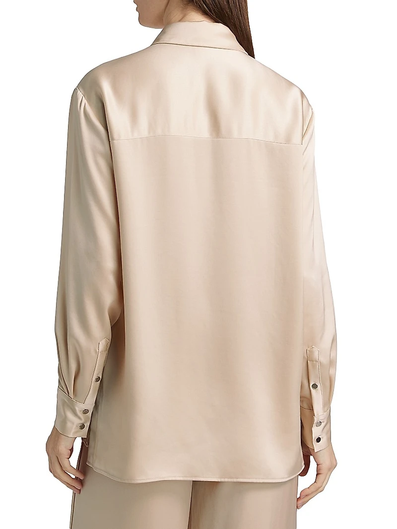 Riley Satin Boyfriend Shirt