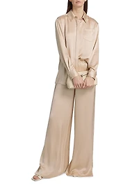 Riley Satin Boyfriend Shirt