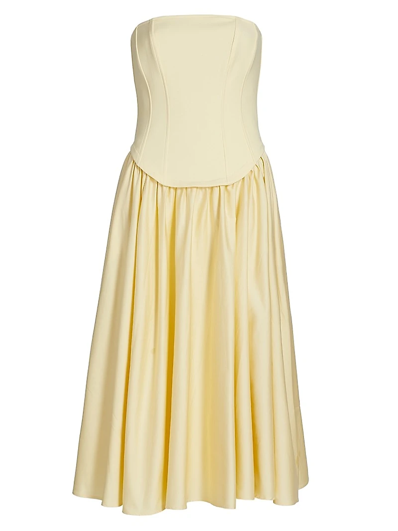 Melody Corset Strapless Midi-Dress