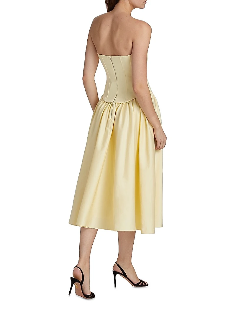 Melody Corset Strapless Midi-Dress