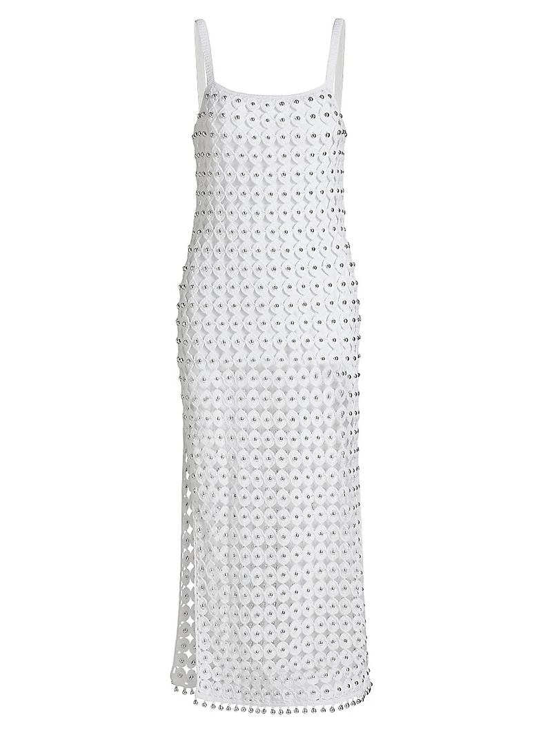 Clementine Crochet Beaded Midi-Dress