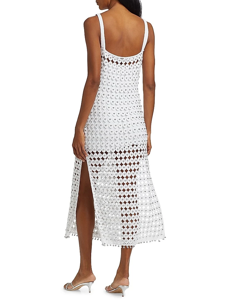Clementine Crochet Beaded Midi-Dress