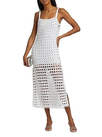 Clementine Crochet Beaded Midi-Dress
