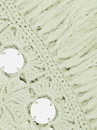 Brinkley Mirror Crochet Fringed Minidress