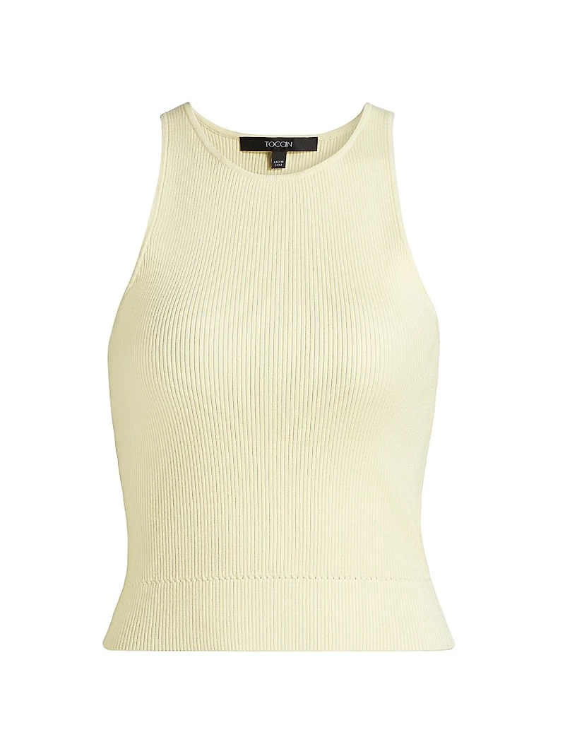 Avery Rib-Knit Racerback Crop Tank