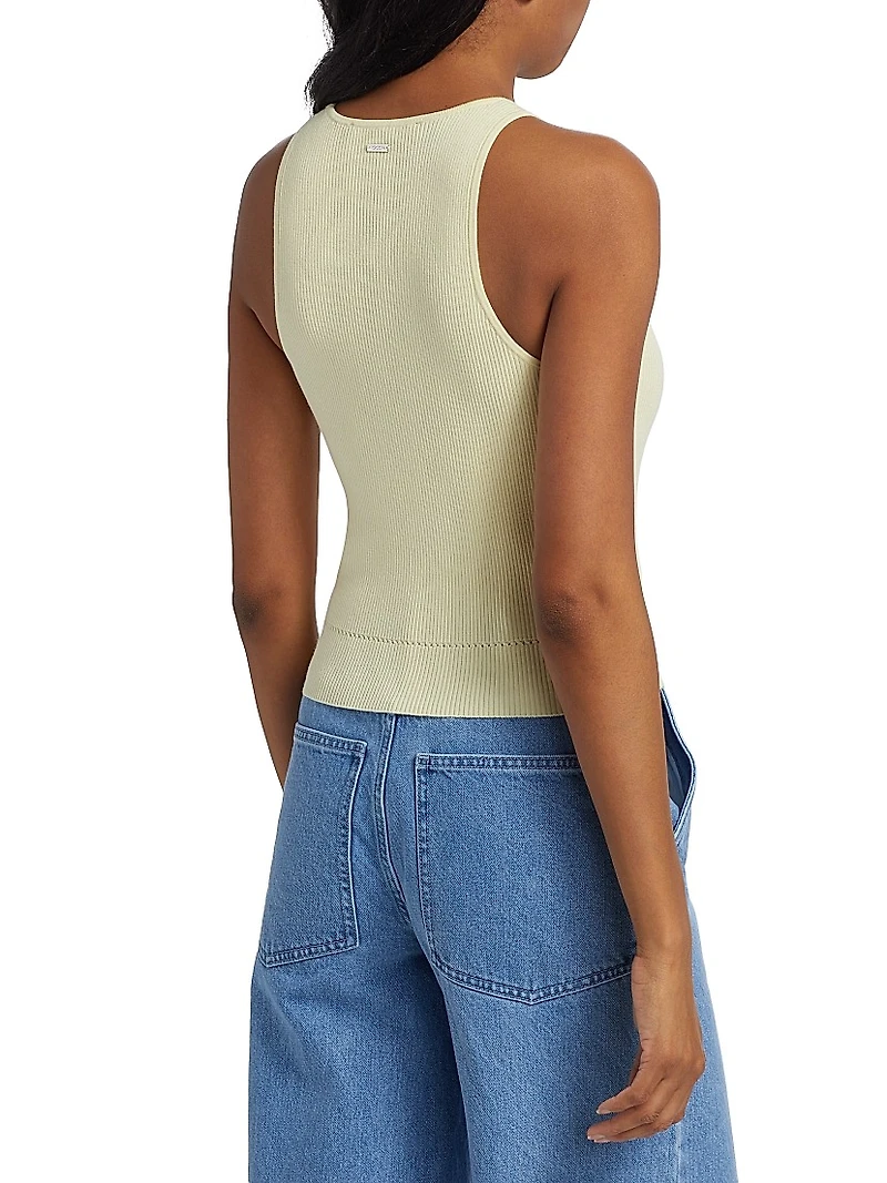Avery Rib-Knit Racerback Crop Tank
