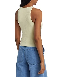 Avery Rib-Knit Racerback Crop Tank