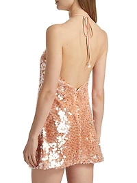 Micky Halterneck Sequined Minidress