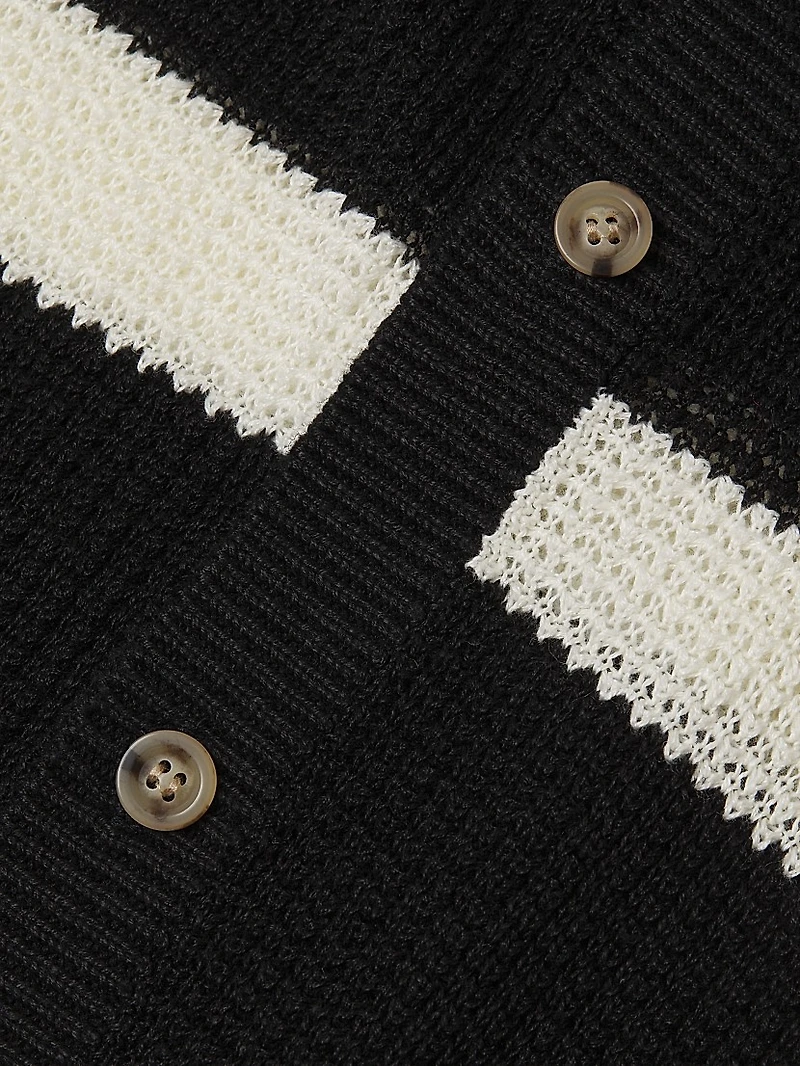Linen Button-Front Sweater