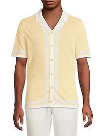Linen Knit Camp Shirt