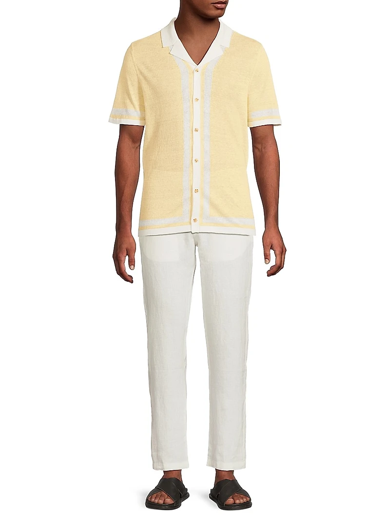 Linen Knit Camp Shirt