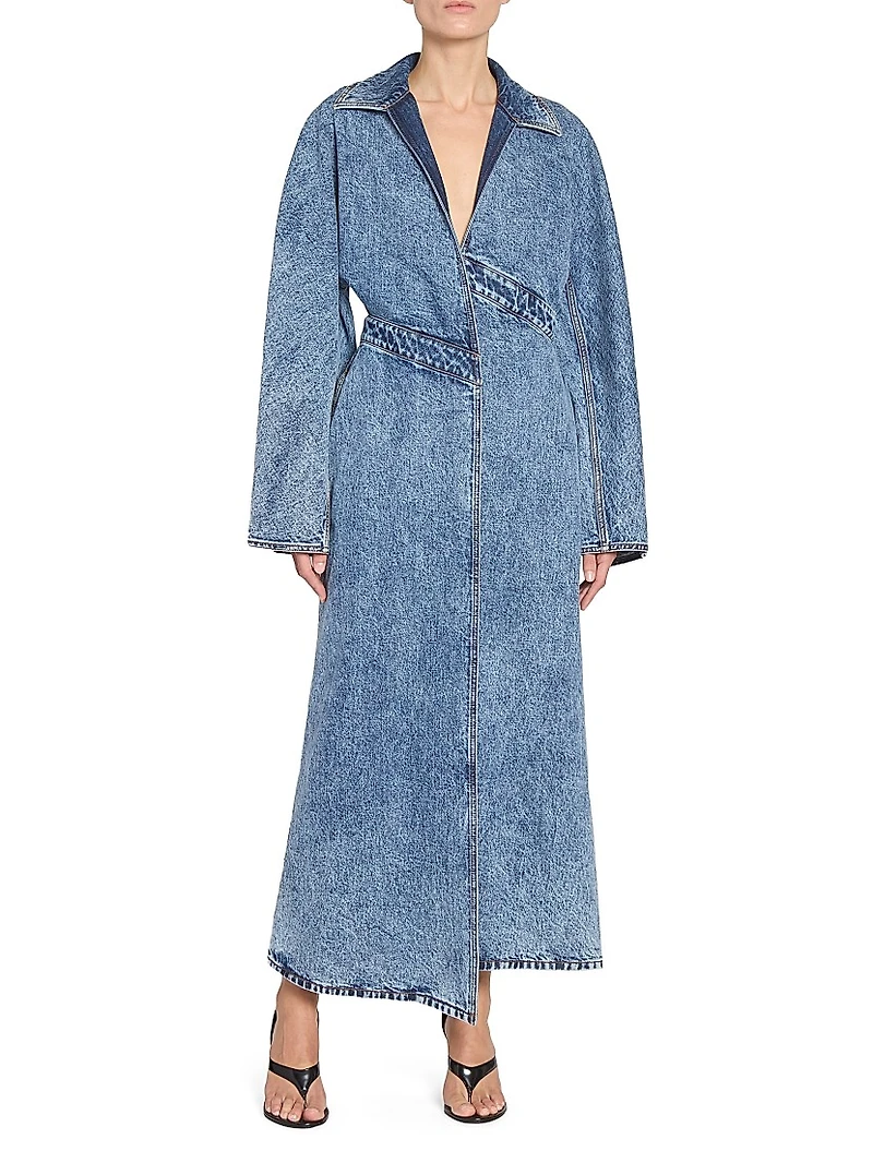 Spiral Maxi Trench Coat