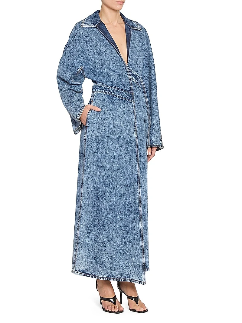 Spiral Maxi Trench Coat