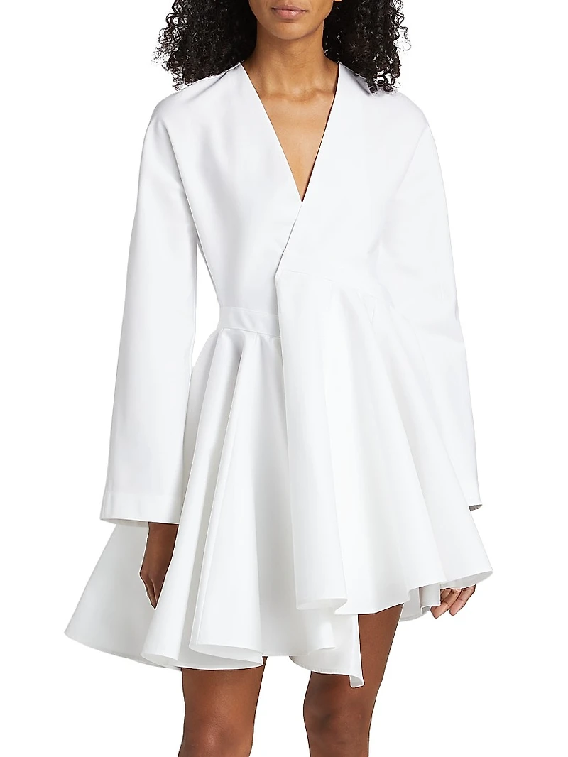 Asymmetrical Cotton Minidress