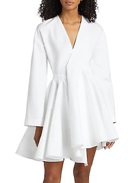 Asymmetrical Cotton Minidress