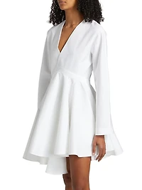 Asymmetrical Cotton Minidress