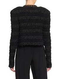 Tweed Wool-Blend Chain-Trimmed Jacket