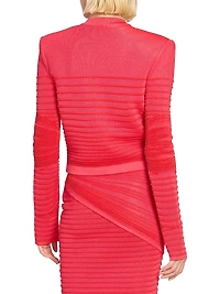 Textured Rib-Knit Cardigan