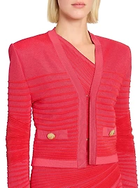 Textured Rib-Knit Cardigan