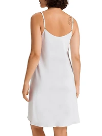 V-Neck Spaghetti-Strap Cotton & SilkGown