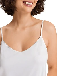 V-Neck Spaghetti-Strap Cotton & SilkGown