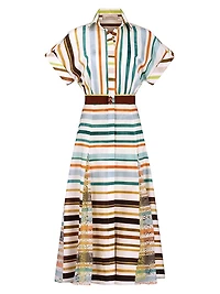 Odila Stripe Cotton Shirtdress