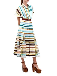 Odila Stripe Cotton Shirtdress